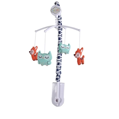 Bacati - Emma Coral Mint Navy 10 Pc Crib Bedding Set With Long Rail Guard Cover 4 Bacati - Emma Coral Mint Navy 10 Pc Crib Bedding Set With Long Rail Guard Cover - Image 2