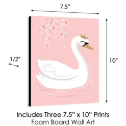 Big Dot Of Happiness Swan Soiree - White Swan Nursery Wall Art And Kids Room Decorations - Gift Ideas - 7.5 X 10 Inches - Set Of 3 Prints 9 Big Dot Of Happiness Swan Soiree - White Swan Nursery Wall Art And Kids Room Decorations - Gift Ideas - 7.5 X 10 Inches - Set Of 3 Prints -Baby Household Products GUEST 05b40f66 d38c 4a5d bf69 720016ffd160