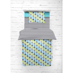 Bacati - Elephants Aqua/Lime/Gray 4 Pc Toddler Bedding Set -Baby Household Products GUEST 0a071482 ebed 45dc bf04 1c6361f54f8c