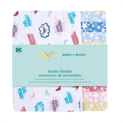Aden + Anais Essentials Wonder Woman Single Power Pop Swaddle Blanket 4 Aden + Anais Essentials Wonder Woman Single Power Pop Swaddle Blanket - Image 2