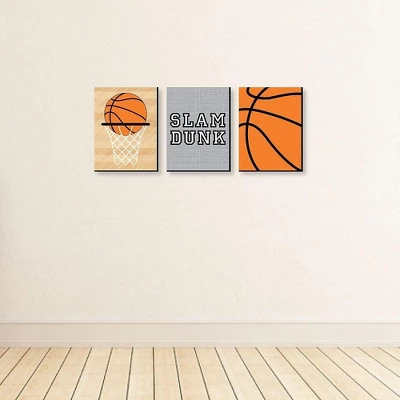 Big Dot Of Happiness Nothin' But Net - Basketball - Sports Themed Nursery Wall Art, Kids Room Decor & Game Room Decor - 7.5 X 10 Inches - 3 Prints 4 Big Dot Of Happiness Nothin' But Net - Basketball - Sports Themed Nursery Wall Art, Kids Room Decor & Game Room Decor - 7.5 X 10 Inches - 3 Prints - Image 2