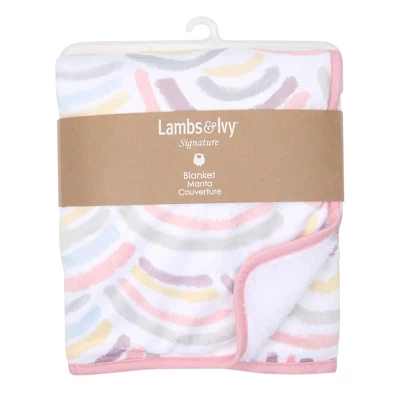 Lambs & Ivy Signature Rainbow Minky/Faux Shearling Soft Fleece Baby Blanket 6 Lambs & Ivy Signature Rainbow Minky/Faux Shearling Soft Fleece Baby Blanket - Image 4