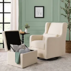 Carter's By DaVinci Adrian Swivel Glider With Storage Ottoman 22 Carter's By DaVinci Adrian Swivel Glider With Storage Ottoman -Baby Household Products GUEST 134e7021 39b4 48de 91c9 334dee4d9f46
