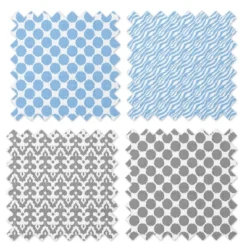 Bacati - Ikat Blue/Gray Swaddling Muslin Blankets Set Of 4 9 Bacati - Ikat Blue/Gray Swaddling Muslin Blankets Set Of 4 -Baby Household Products GUEST 1355df26 c108 4ded 9765 4a40b1e98e56