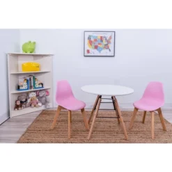 3pc Modern Kids' Round Table And Chair Set - Gift Mark 10 3pc Modern Kids' Round Table And Chair Set - Gift Mark -Baby Household Products GUEST 16f863ae af57 44ef 84cd cdf087215044