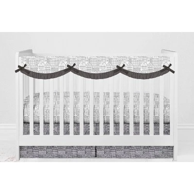Bacati - Clouds In The City White/Gray 10 Pc Crib Bedding Set With Long Rail Guard Cover 9 Bacati - Clouds In The City White/Gray 10 Pc Crib Bedding Set With Long Rail Guard Cover - Image 7