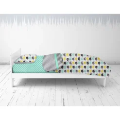 Bacati - Elephants Mint/Yellow/Gray 4 Pc Toddler Bedding Set -Baby Household Products GUEST 218e1a8c 7d4d 4290 8141 f13fe61dee35