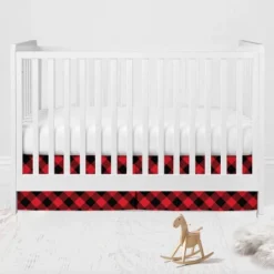 Bacati - Lumberjack Red Black Gray 10 Pc Crib Bedding Set With 2 Crib Fitted Sheets 18 Bacati - Lumberjack Red Black Gray 10 Pc Crib Bedding Set With 2 Crib Fitted Sheets -Baby Household Products GUEST 23ff83b4 4dad 4e28 819c 3990b9aef0a5