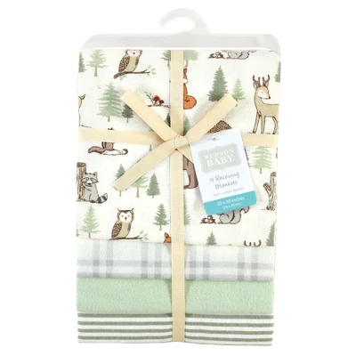 Hudson Baby Infant Boy Cotton Flannel Receiving Blankets, Forest Animals, One Size 3 Hudson Baby Infant Boy Cotton Flannel Receiving Blankets, Forest Animals, One Size