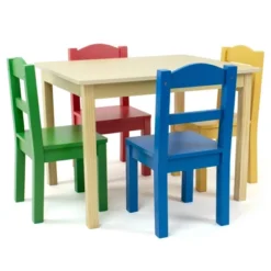5pc Kids' Wood Table And Chair Set - Humble Crew -Baby Household Products GUEST 25402b54 531e 4ad7 b76e ee88cb41882d