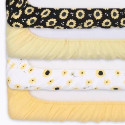 The Peanutshell Fitted Crib Sheets For Girls, Yellow And Black Sunflower - 4pk 19 The Peanutshell Fitted Crib Sheets For Girls, Yellow And Black Sunflower - 4pk -Baby Household Products GUEST 286dfc2f f9bb 43c8 b1eb 15df34d3dd8e