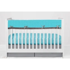Bacati - Elephants Aqua/Lime/Gray 10 Pc Crib Bedding Set With Long Rail Guard Cover 22 Bacati - Elephants Aqua/Lime/Gray 10 Pc Crib Bedding Set With Long Rail Guard Cover -Baby Household Products GUEST 3079dff2 d7ab 4a3b 9f5f bd0fb937f4f5