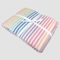 Honest Baby Organic Cotton Lightweight Knit Quilt - Rainbow Stripe
