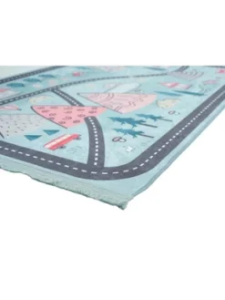 Mother Ruggers Camping Trails Machine Washable Colorful Kid's Rug