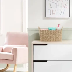 Front Page 40 Woven Diaper Caddy With Dividers - Cloud Island™ Natural Woven