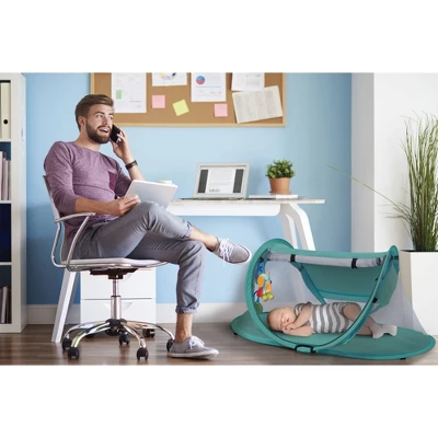 KidCo PeaPod Camp Lightweight Pop Up Child Portable Travel Bed Tent Extension With Retractable Sun Shade, Storage Pocket, And Carry Bag 6 KidCo PeaPod Camp Lightweight Pop Up Child Portable Travel Bed Tent Extension With Retractable Sun Shade, Storage Pocket, And Carry Bag - Image 4