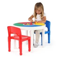 3pc Round Plastic Construction Table With 2 Chairs And Cover Blue/Red/White - Humble Crew 11 3pc Round Plastic Construction Table With 2 Chairs And Cover Blue/Red/White - Humble Crew -Baby Household Products GUEST 3a0801cb 7d53 4135 86e4 17968d73505c