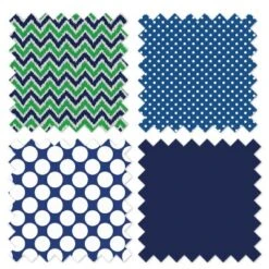 Bacati - MixNMatch Navy Green Chevron Dots 3 Pc Toddler Sheet Set -Baby Household Products GUEST 4119d858 5bb0 4da4 8323 2bb69afed008