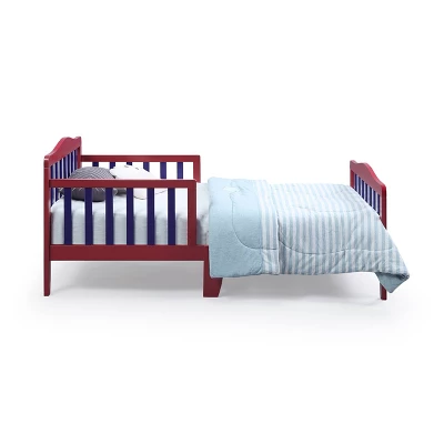Olive & Opie Twain Toddler Bed - Red/Blue 4 Olive & Opie Twain Toddler Bed - Red/Blue - Image 2