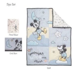 Lambs & Ivy Disney Baby Moonlight Mickey Mouse 3-Piece Nursery Crib Bedding Set 16 Lambs & Ivy Disney Baby Moonlight Mickey Mouse 3-Piece Nursery Crib Bedding Set -Baby Household Products GUEST 46e700d7 53ad 4672 9ef8 f05686bcf68e