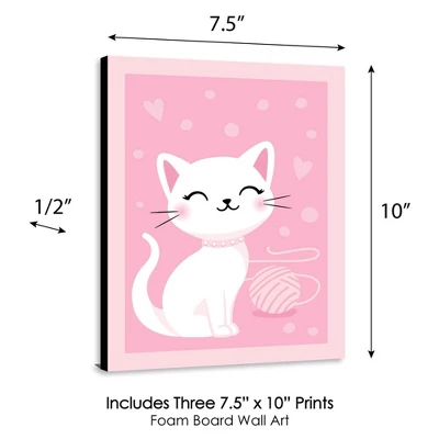 Big Dot Of Happiness Purr-fect Kitty Cat - Kitten Meow Nursery Wall Art And Kids Room Decorations - Gift Ideas - 7.5 X 10 Inches - Set Of 3 Prints 5 Big Dot Of Happiness Purr-fect Kitty Cat - Kitten Meow Nursery Wall Art And Kids Room Decorations - Gift Ideas - 7.5 X 10 Inches - Set Of 3 Prints - Image 3