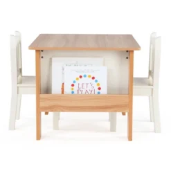 3pc Journey Collection Table And Book Rack With Chairs Natural/White - Humble Crew 11 3pc Journey Collection Table And Book Rack With Chairs Natural/White - Humble Crew -Baby Household Products GUEST 4ad23b2a cec5 44b7 8173 fb022ba87219