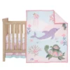 Lambs & Ivy Sea Dreams 3-Piece Dolphin/Turtle Nautical Baby Crib Bedding Set