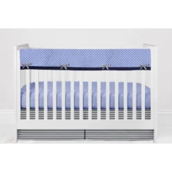 Bacati - Elephants Blue/Navy/Gray 6 Pc Crib Bedding Set With Long Rail Guard Cover 17 Bacati - Elephants Blue/Navy/Gray 6 Pc Crib Bedding Set With Long Rail Guard Cover -Baby Household Products GUEST 54562f74 af06 4340 b727 d263d4a12b07