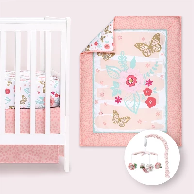 The Peanutshell Aflutter Crib Bedding Set, 4pc To 12 Pc, For Girls 12 The Peanutshell Aflutter Crib Bedding Set, 4pc To 12 Pc, For Girls - Image 10