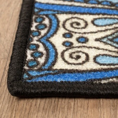 Floral Bohemian Non-Slip Washable Indoor/ Outdoor Area Rug By Blue Nile Mills 4 Floral Bohemian Non-Slip Washable Indoor/ Outdoor Area Rug By Blue Nile Mills - Image 2