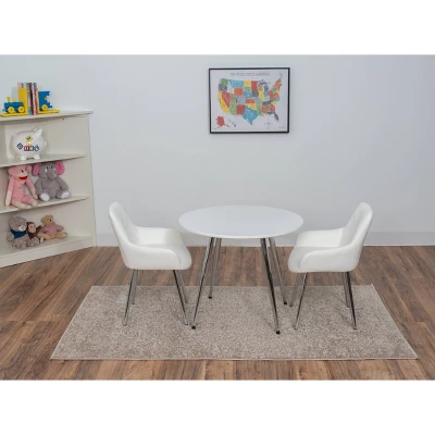 Kids' Table With 2 Modern Upholstered Chairs - Gift Mark 4 Kids' Table With 2 Modern Upholstered Chairs - Gift Mark - Image 2
