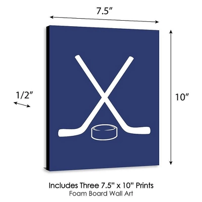 Big Dot Of Happiness Shoots And Scores - Hockey - Sports Themed Nursery Wall Art, Kids Room Decor & Game Room Decor - 7.5 X 10 Inches -Set Of 3 Prints 5 Big Dot Of Happiness Shoots And Scores - Hockey - Sports Themed Nursery Wall Art, Kids Room Decor & Game Room Decor - 7.5 X 10 Inches -Set Of 3 Prints - Image 3