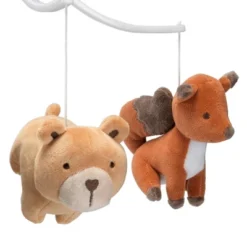 Bedtime Originals Animal Alphabet Bear/Fox Musical Baby Crib Mobile Soother Toy