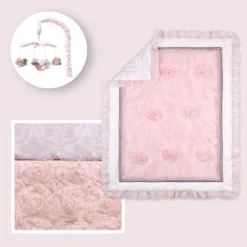 The Peanutshell Arianna Crib Bedding Set, Pink Floral, 4pc To 12 Pc, For Girls 17 The Peanutshell Arianna Crib Bedding Set, Pink Floral, 4pc To 12 Pc, For Girls -Baby Household Products GUEST 656a9de5 c36c 42d5 924a 5c252f52a426