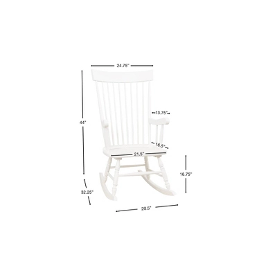 Gift Mark Modern Wooden Rocking Chair - Gray 4 Gift Mark Modern Wooden Rocking Chair - Gray - Image 2
