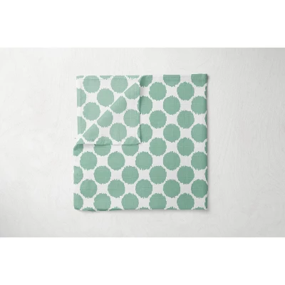 Bacati - Ikat Dots Stripes Mint Grey Neutral 4 Pc Crib Set With 2 Muslin Sswaddle Blankets 5 Bacati - Ikat Dots Stripes Mint Grey Neutral 4 Pc Crib Set With 2 Muslin Sswaddle Blankets - Image 3