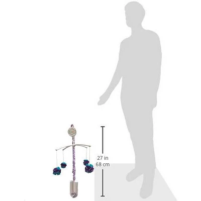 Bacati - Isabella Paisley Aqua/Lilac/Purple Musical Mobile 3 Bacati - Isabella Paisley Aqua/Lilac/Purple Musical Mobile