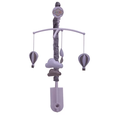 Bacati - Clouds In The City White/Gray 10 Pc Crib Bedding Set With Long Rail Guard Cover 4 Bacati - Clouds In The City White/Gray 10 Pc Crib Bedding Set With Long Rail Guard Cover - Image 2