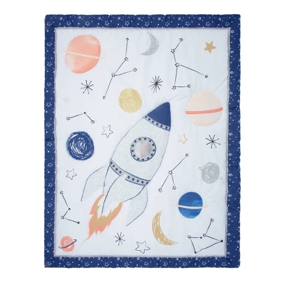 Sammy & Lou Cosmic Rocket Crib Bedding Set - 4pc 4 Sammy & Lou Cosmic Rocket Crib Bedding Set - 4pc - Image 2