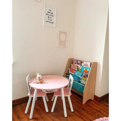 Round Storage Table And Chair Set White/Pink - KidKraft 11 Round Storage Table And Chair Set White/Pink - KidKraft - Image 9