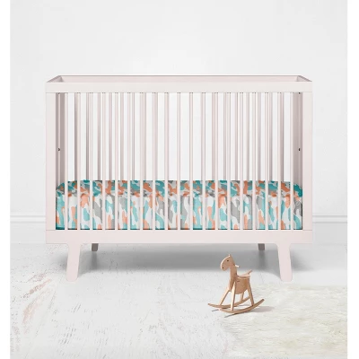 Bacati - Jungle Safari Camo Boys Aqua/Orange Muslin 100 Percent Cotton Muslin Universal Baby US Standard Crib Or Toddler Bed Fitted Sheet 5 Bacati - Jungle Safari Camo Boys Aqua/Orange Muslin 100 Percent Cotton Muslin Universal Baby US Standard Crib Or Toddler Bed Fitted Sheet - Image 3