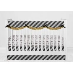 Bacati - Love Aztec Print Black Gold 10 Pc Crib Bedding Set With Long Rail Guard Cover 18 Bacati - Love Aztec Print Black Gold 10 Pc Crib Bedding Set With Long Rail Guard Cover -Baby Household Products GUEST 7db50a37 87c2 47dc b5df 3f4c695ab5a4