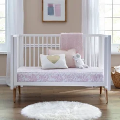 Sealy Ortho Rest Waterproof Baby Crib Mattress And Toddler Bed Mattress - Pink