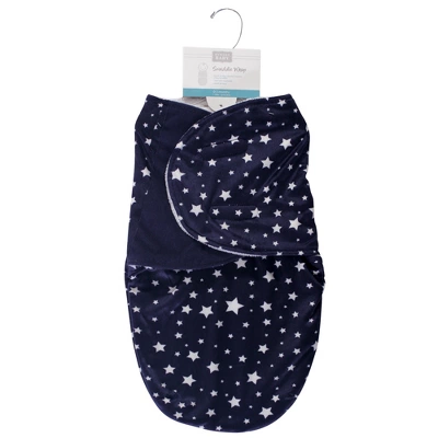 Hudson Baby Infant Boy Plush Swaddle Wrap, Navy Star, 0-3 Months 3 Hudson Baby Infant Boy Plush Swaddle Wrap, Navy Star, 0-3 Months