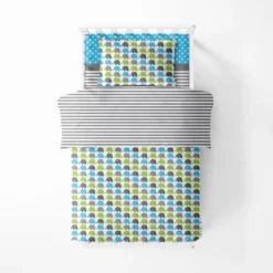 Bacati - Elephants Aqua/Lime/Gray 4 Pc Toddler Bedding Set -Baby Household Products GUEST 98f3e4d8 948a 4eba 8deb 24602f98974e 1