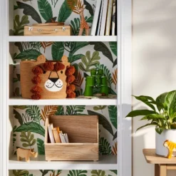 Front Page 46 Stackable Wood Kids' Storage Bin Light Brown - Pillowfort™