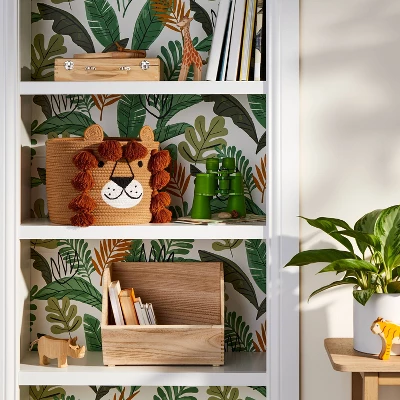 Stackable Wood Kids' Storage Bin Light Brown - Pillowfort™ 3 Stackable Wood Kids' Storage Bin Light Brown - Pillowfort™