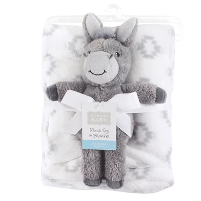 Hudson Baby Infant Plush Blanket With Toy, Snuggly Donkey, One Size 3 Hudson Baby Infant Plush Blanket With Toy, Snuggly Donkey, One Size
