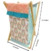 Bacati - Sophia Paisley Aqua/Coral Laundry Hamper With Wooden Frame 2 Bacati - Sophia Paisley Aqua/Coral Laundry Hamper With Wooden Frame -Baby Household Products GUEST 9ebeaaaf 14db 4657 9967 29315e677314