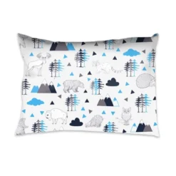 Bacati - Woodlands Aqua/Navy/Gray 4 Pc Toddler Bedding Set -Baby Household Products GUEST a5037a64 f175 4b18 a480 114c4d57bca3